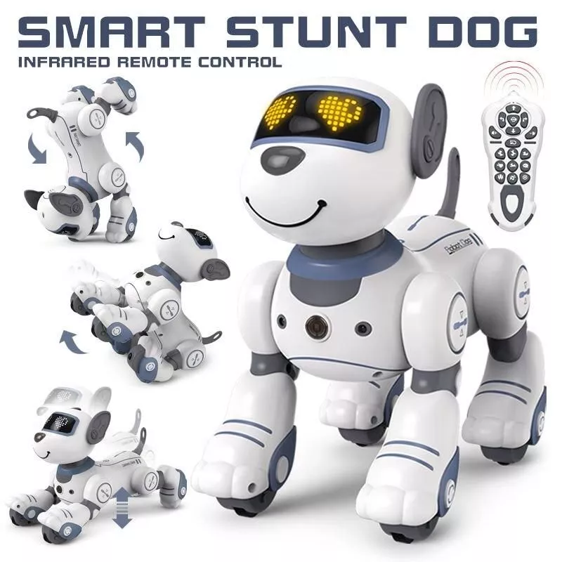 Funny RC Robot Electronic Dog Stunt Dog Voice Command Programmable Touch-sense Music Song Robot Dog for Children's Toys