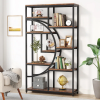Oscer Industrial 5 Tier Etagere Bookcase